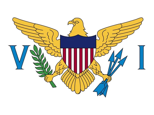 Bandera Nacional Oficial Islas Vírgenes Los Estados Unidos —  Fotos de Stock
