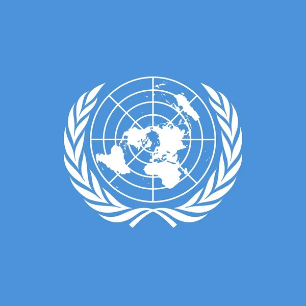联合国正式旗帜 联合国 — 图库照片