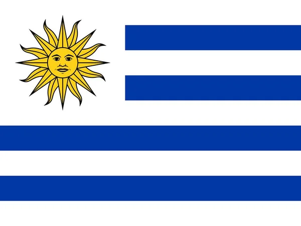 Bandera Nacional Oficial Uruguay —  Fotos de Stock