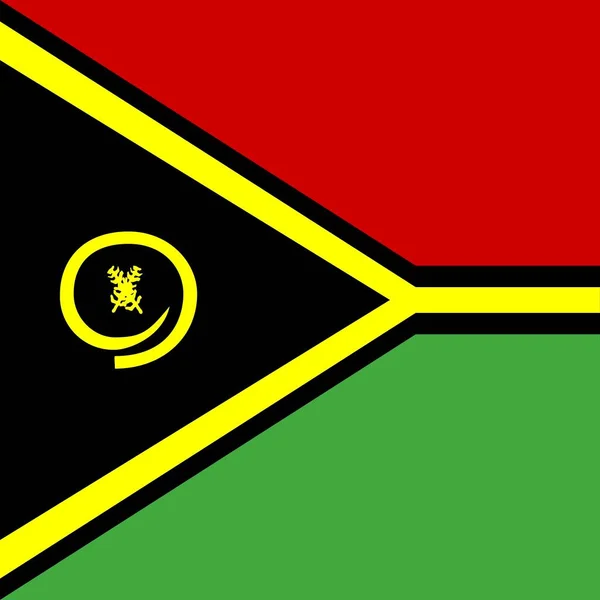 瓦努阿图 瓦努阿图 大洋洲的官方国旗 — 图库照片