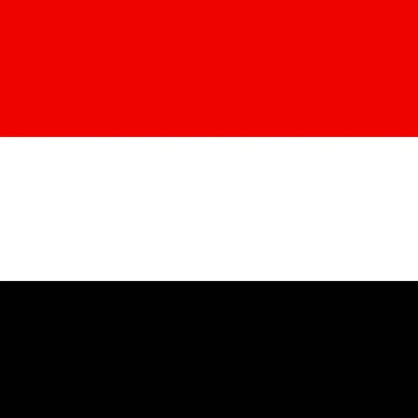 Bandeira Nacional Oficial Iémen — Fotografia de Stock