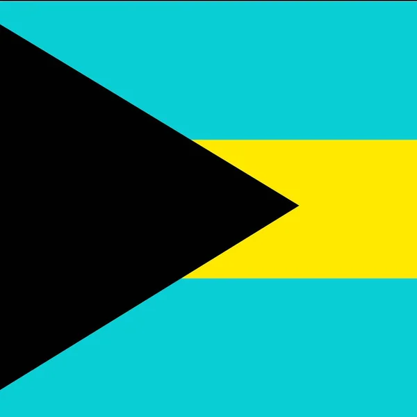 Bandeira Nacional Oficial Das Bahamas — Fotografia de Stock