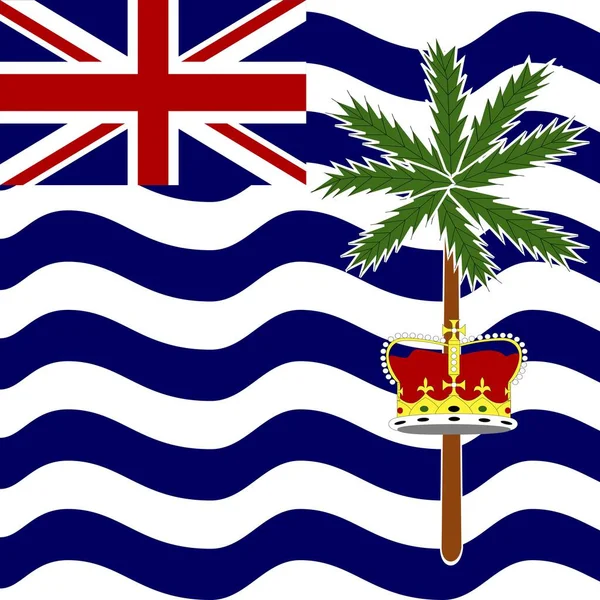 Official National Flag British Indian Ocean Territory — Stock Photo, Image