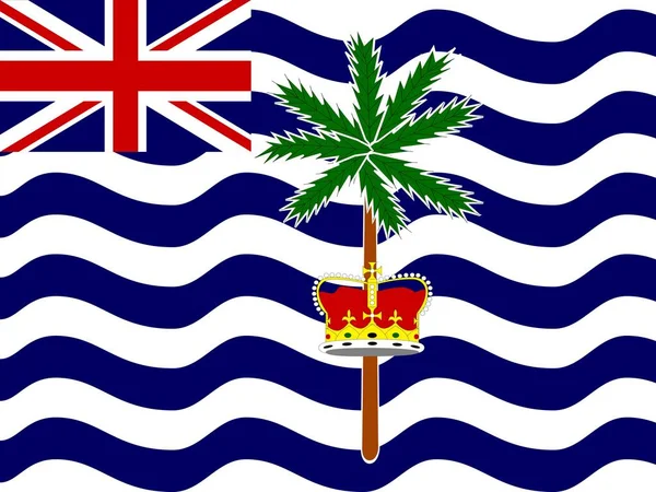 Bandera Nacional Oficial Del Territorio Británico Del Océano Índico — Foto de Stock