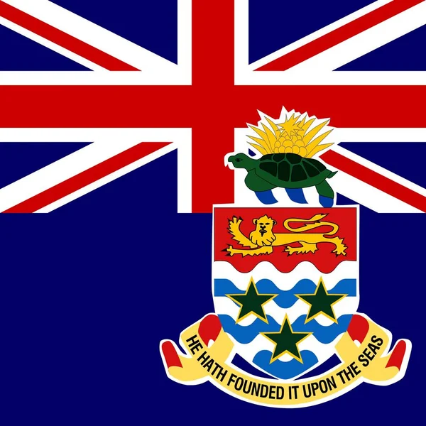 Επίσημη Εθνική Σημαία Των Νήσων Κέιμαν — Φωτογραφία Αρχείου