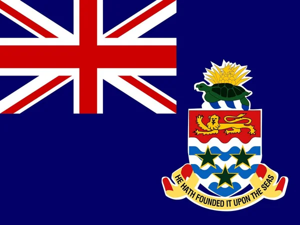 Επίσημη Εθνική Σημαία Των Νήσων Κέιμαν — Φωτογραφία Αρχείου