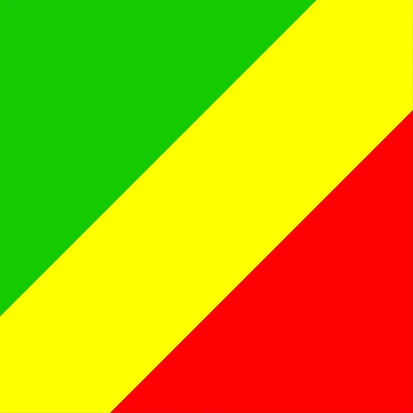Official National Flag Republic Congo — Stock Photo, Image