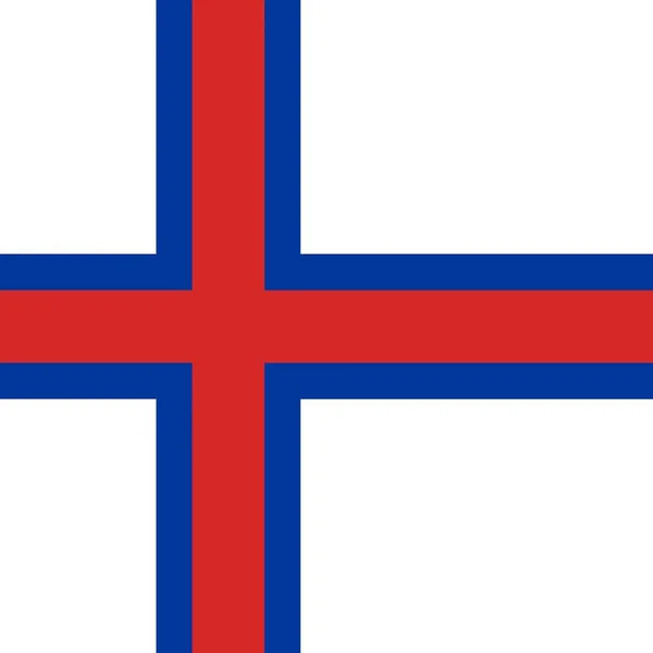 Färöarnas Officiella Nationella Flagga — Stockfoto