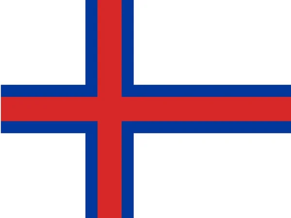 Färöarnas Officiella Nationella Flagga — Stockfoto