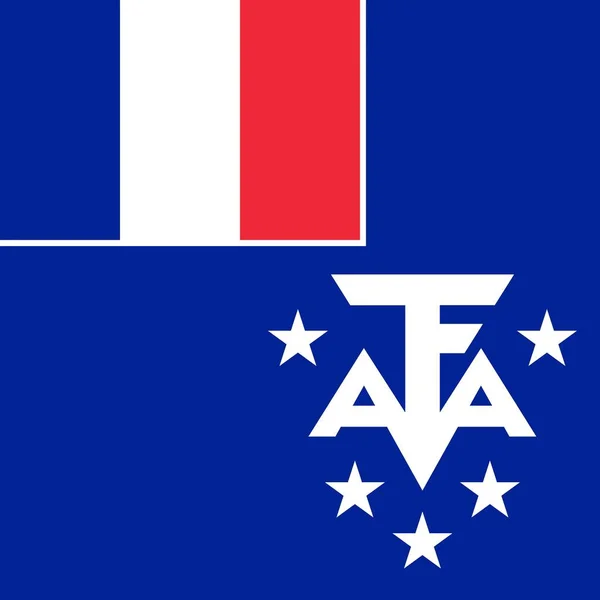 Bandera Nacional Oficial Los Territorios Australes Franceses — Foto de Stock