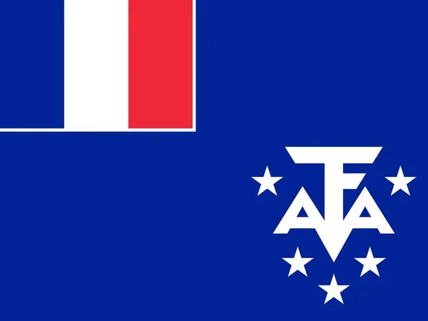 Bandeira Nacional Oficial Dos Territórios Franceses Sul — Fotografia de Stock