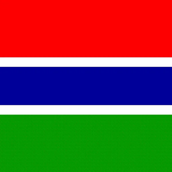 Bandeira Nacional Oficial Gâmbia — Fotografia de Stock