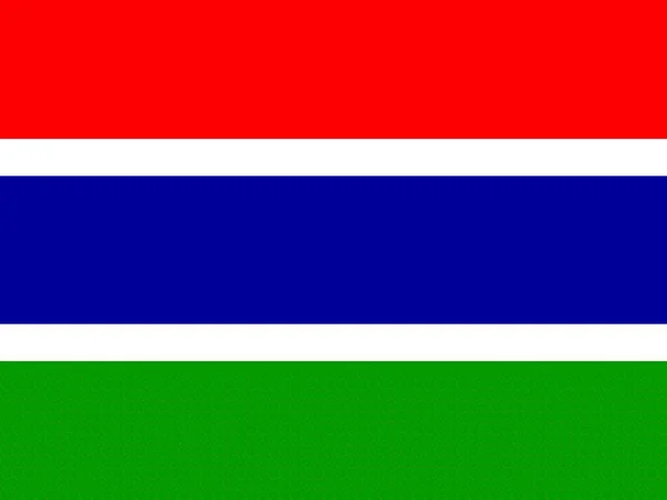 Bandiera Nazionale Ufficiale Del Gambia — Foto Stock