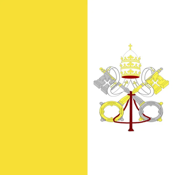 Official National Flag Holy See Vatican City — Stock Photo, Image