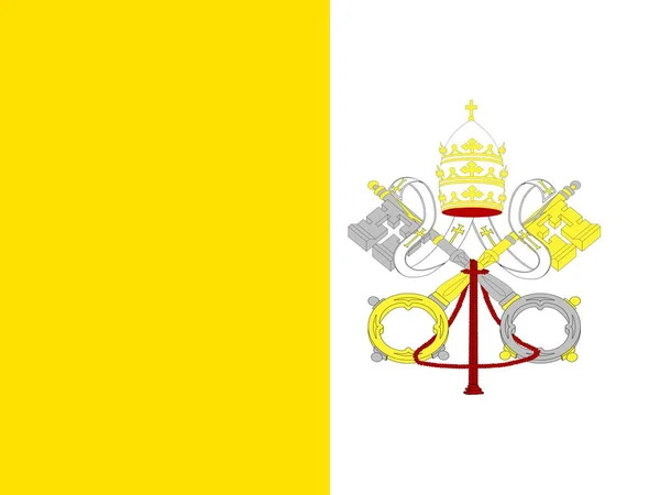 Official National Flag Holy See Vatican City — Stock Photo, Image
