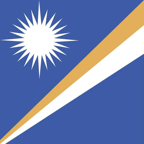 Oficjalna Bandera Narodowa Wysp Marshalla — Zdjęcie stockowe