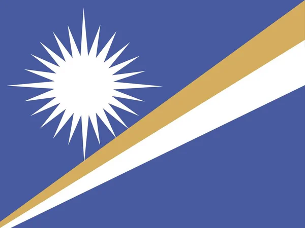 Επίσημη Εθνική Σημαία Των Νήσων Μάρσαλ — Φωτογραφία Αρχείου