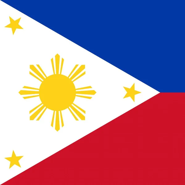Drapeau National Officiel Des Philippines — Photo
