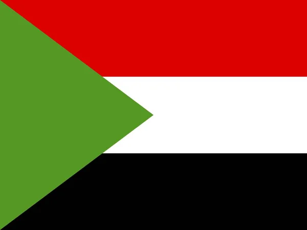 Bandera Nacional Oficial Sudán — Foto de Stock