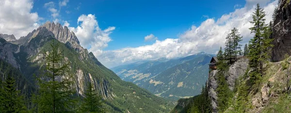 Lienz Dolomites Dolomites Cabana Alpina Panorama Amlach Tirol Oriental Áustria — Fotografia de Stock