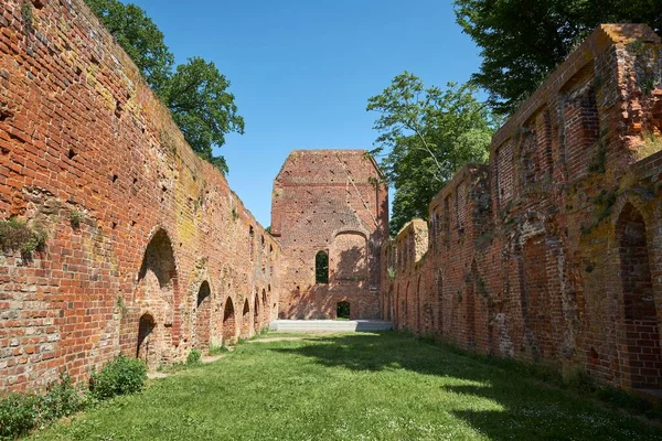 Klooster Eldena Ruïne Greifswald Mecklenburg Vorpommern Duitsland Europa — Stockfoto