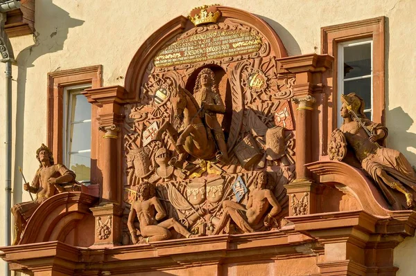 Landgraf Paard Met Andere Figuren Oorlogssymbolen Barokke Upper Gate Landgrave — Stockfoto