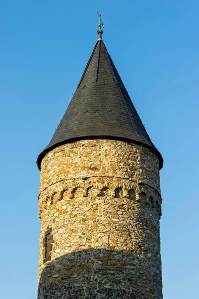 ロマネスク様式の町役場塔 旧市街 バートHomburg Vor Der Heh Hesse Germany Europe — ストック写真
