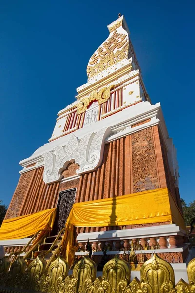 Relieve Ladrillo Chedi Wat Phra Phanom Complejo Templos Amphoe Phanom —  Fotos de Stock