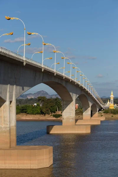 Tercer Puente Amistad Tailandés Laosiano Través Del Río Mekong Hasta — Foto de Stock