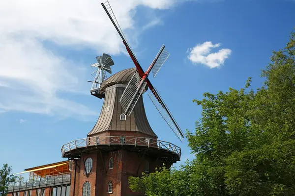 Wehbers Mhle Windmill Galeriehollnder Niederschsische Mhlenstrae Himmelpforten Lower Saxony Almanya — Stok fotoğraf