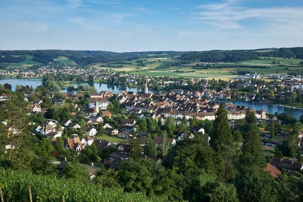 Tarihi Eski Stein Rhein Kasabasına Bakın Canton Schaffhausen Sviçre Avrupa — Stok fotoğraf