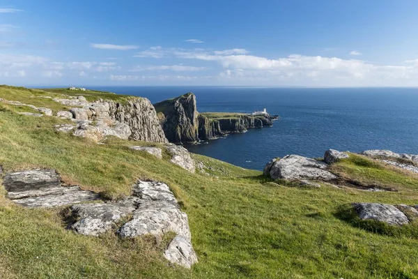 Neist Point Faro Isola Skye Ebridi Interne Scozia Regno Unito — Foto Stock