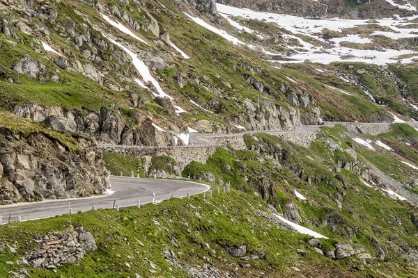 Camino Del Paso Montaña Furka Pass Urserental Canton Uri Suiza — Foto de Stock