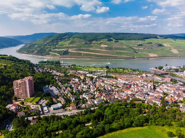 Aerial View View Nahe Bimgen Rhine Hamlet Rhine Region Bingen — Stock Photo, Image