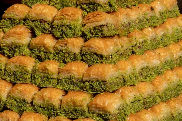 Баклава Фисташками Турецкой Кухни — стоковое фото