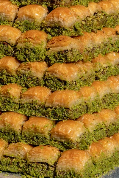 Баклава Фисташками Турецкой Кухни — стоковое фото