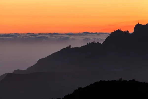Večerní Nálada Altavista Západ Slunce Caldera Tejeda Gran Canaria Kanárské — Stock fotografie
