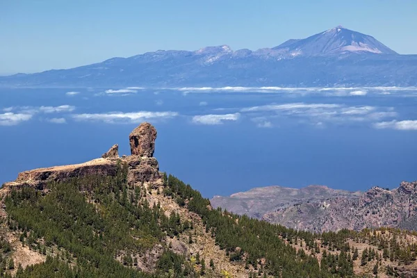 Utsikt Från Pico Las Nieves Väster Gran Canaria Till Vänster — Stockfoto