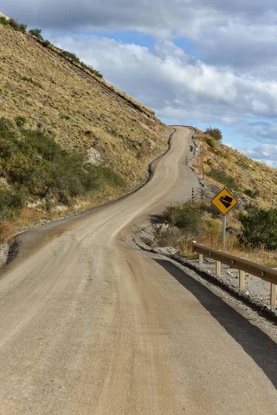 Avsnitt Carretera Austral Med Kurvor Ruta Ch7 Panamericana Highway Mellan — Stockfoto