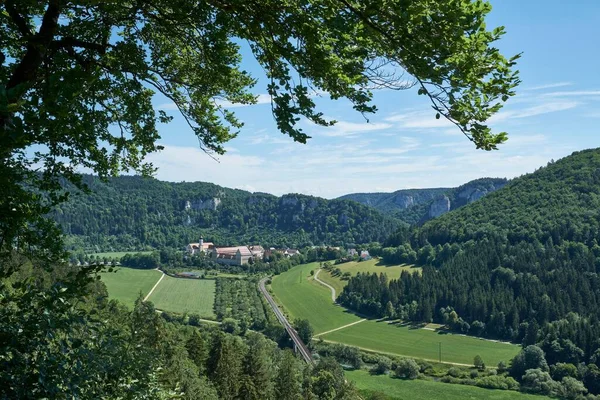 View Upper Danube Valley Benedictine Abbey Beuron Tuttlingen District Baden — Stock Photo, Image