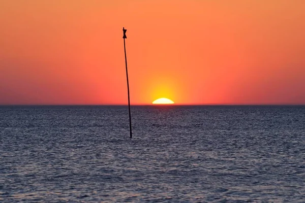 Setting Sun One Amrum North Frisian Island North Frisia Schleswig — Stock Photo, Image