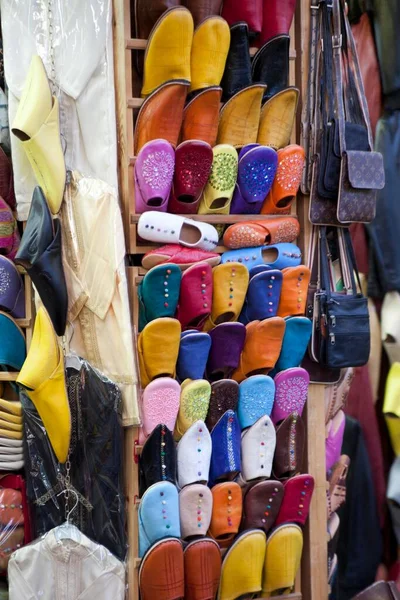 Chaussures Dans Médina Centre Historique Fès Fès Maroc Afrique — Photo