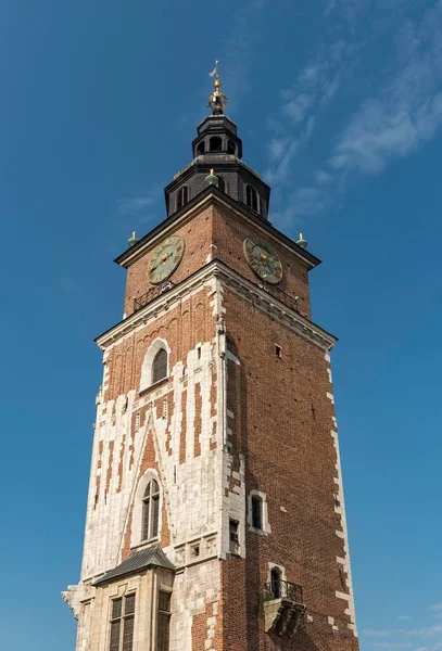 Town Hall Tower Main Market Square Krakow Poland Europe — Stock Photo, Image