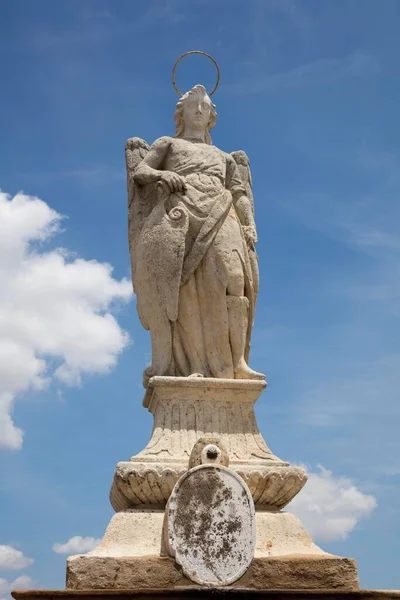 Estátua Arcanjo Rafael Crdoba Andaluzia Espanha Europa — Fotografia de Stock