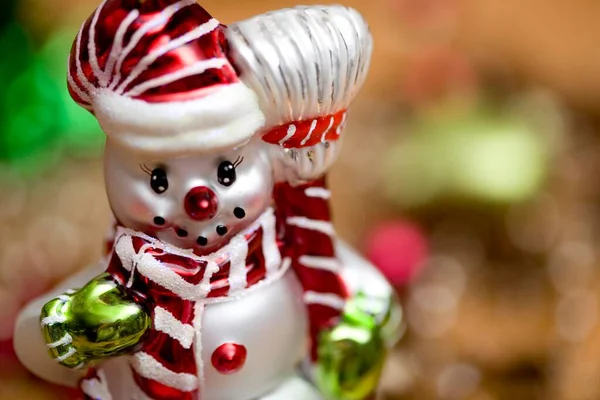 Christmas Decoration Figure Snowman — Stock Photo, Image