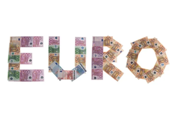 Euro Con Billetes Banco — Foto de Stock