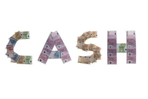 Cash Written Bank Notes — Stock Photo, Image