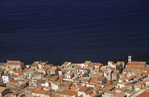 Various Roofs Cefalu Sicily Italy Europe — Stock Photo, Image