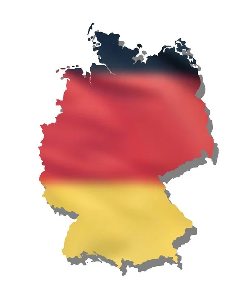 Alemanha Contorno Com Cores Nacionais Europa — Fotografia de Stock