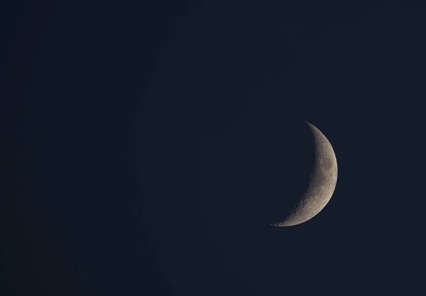 Increasing Moon Crescent Moon Seen European Hemisphere Germany Europe — Stock Photo, Image